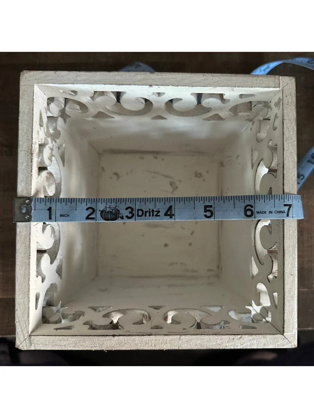 Hobby Lobby Spring Shop Pineapple Wood Basket 6x6 White Tropical Decor